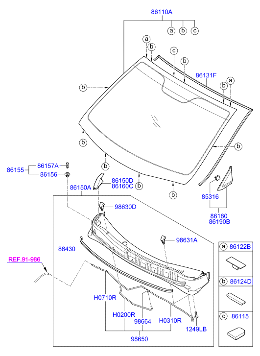 Hyundai 986301R800 - Diuza,spalare parbriz parts5.com