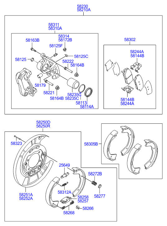 KIA 583023MA30 - Komplet zavornih oblog, ploscne (kolutne) zavore parts5.com