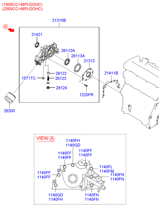 MAZDA 2630035502 - Oil Filter parts5.com