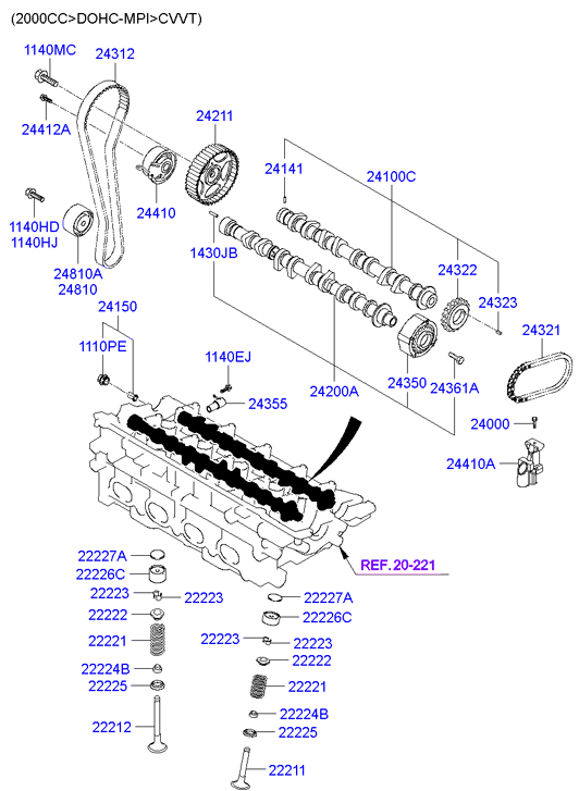 Hyundai 22224-23500 - Juego de juntas, vástago de válvula parts5.com