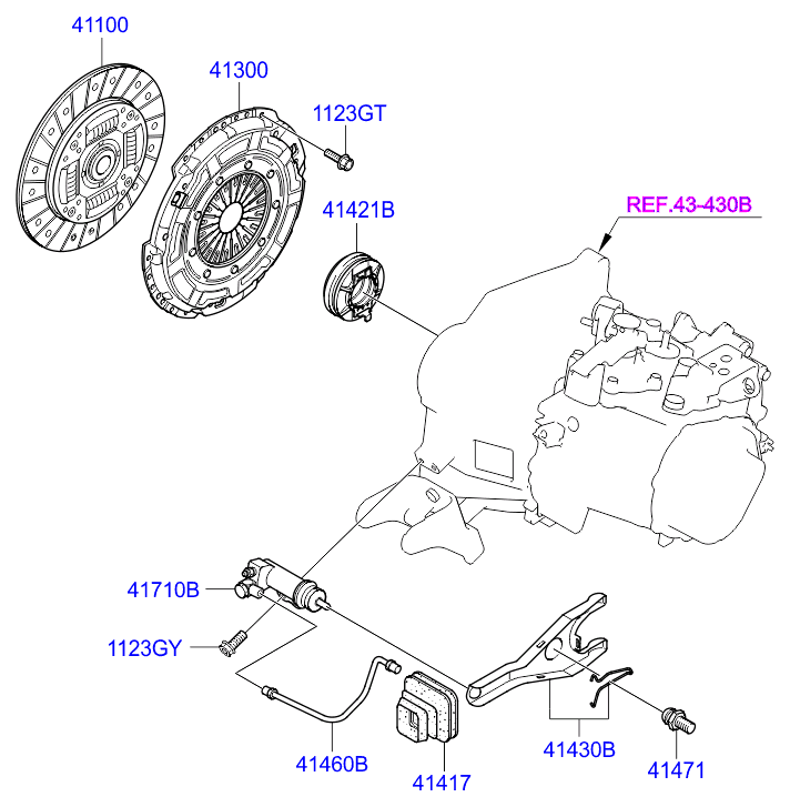 KIA 41300-26010 - Tlacna plosca sklopke parts5.com