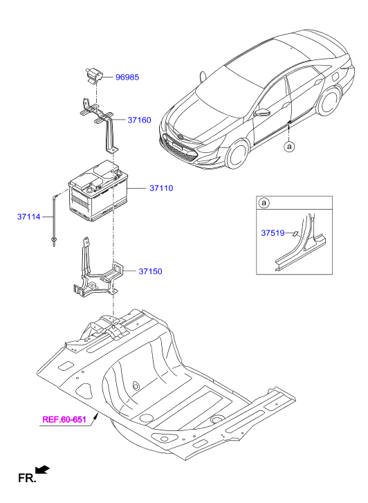 Hyundai 371104R000 - Akumulator za startovanje parts5.com