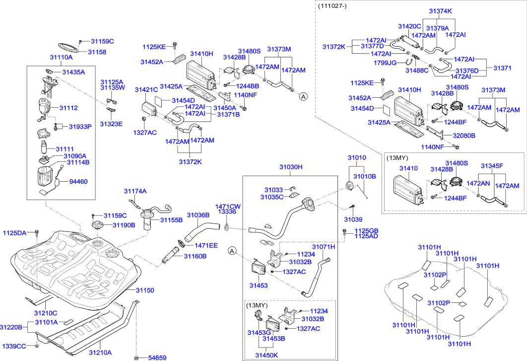 KIA 31112-3R000 - Fuel filter parts5.com