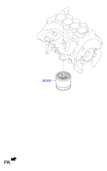 Hyundai (BEIJING) 2630035504 - Filter assy - engine oil parts5.com