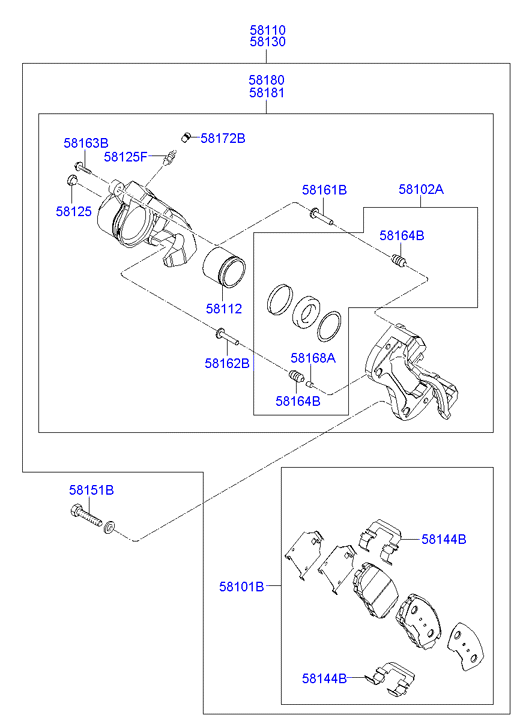 Hyundai 58101-3KA20 - Set placute frana,frana disc parts5.com