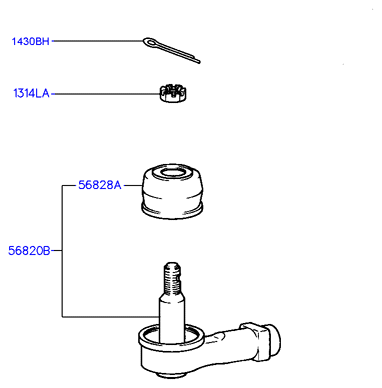 Hyundai 56820-37010 - Hlava příčného táhla řízení parts5.com