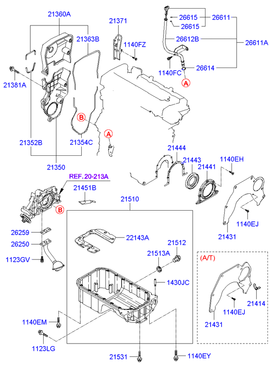 KIA 21512 23001 - Kierretulppa, öljypohja parts5.com