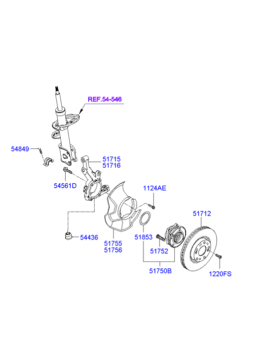 Hyundai 51750-2B010 - Komplet kolesnega lezaja parts5.com