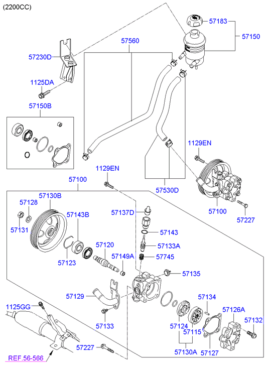 Hyundai 57143-3A000 - Set rulment roata parts5.com