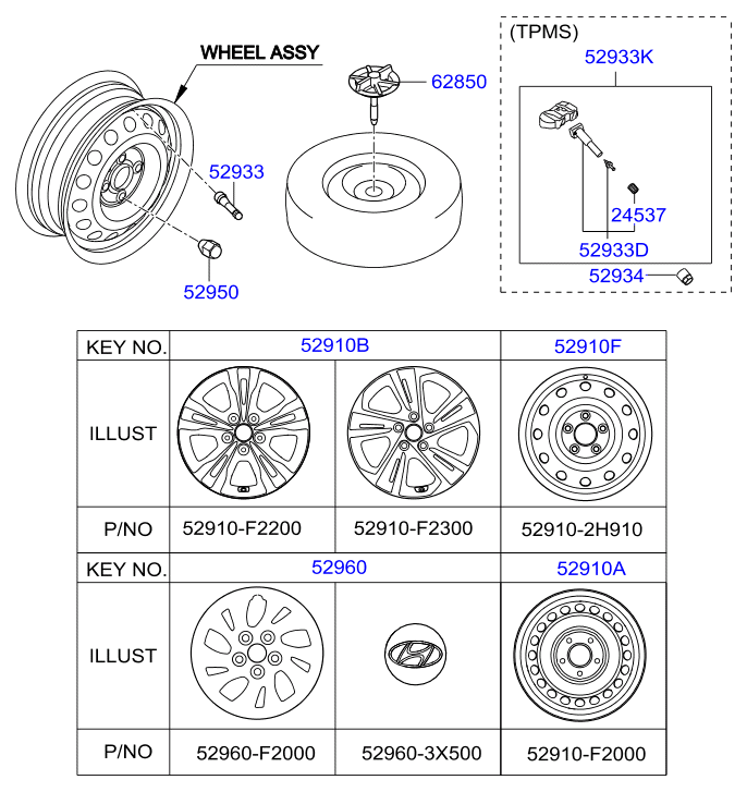 Hyundai 52933-F2000 - Snímač pre kontrolu tlaku v pneumatike parts5.com