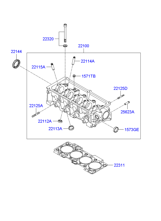 KIA 22114-02500 - Ghid supapa parts5.com