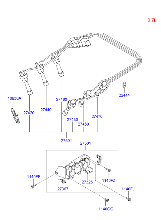 Hyundai 18814-11051 - Süüteküünal parts5.com