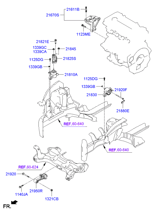 KIA 21810-1R000 - Suport motor parts5.com