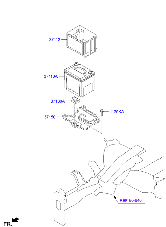 Hyundai 371102E000 - Marş motoru aküsü parts5.com