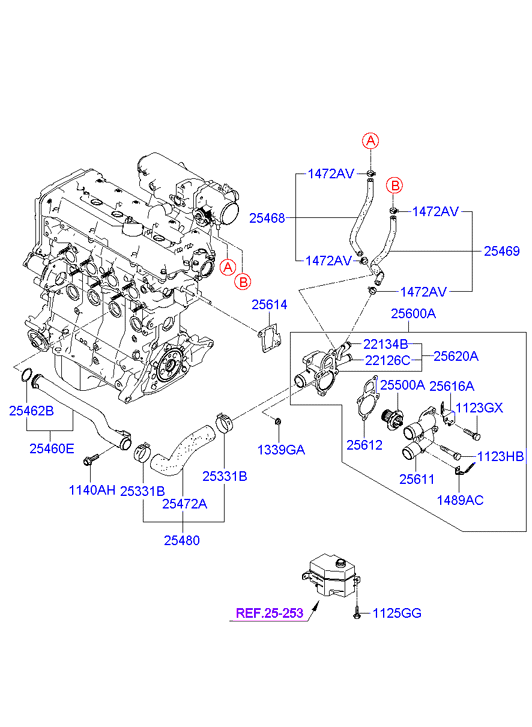 KIA 2561226870 - Гумичка на клапан, уплътн. пръстен, стъбло на кл. parts5.com