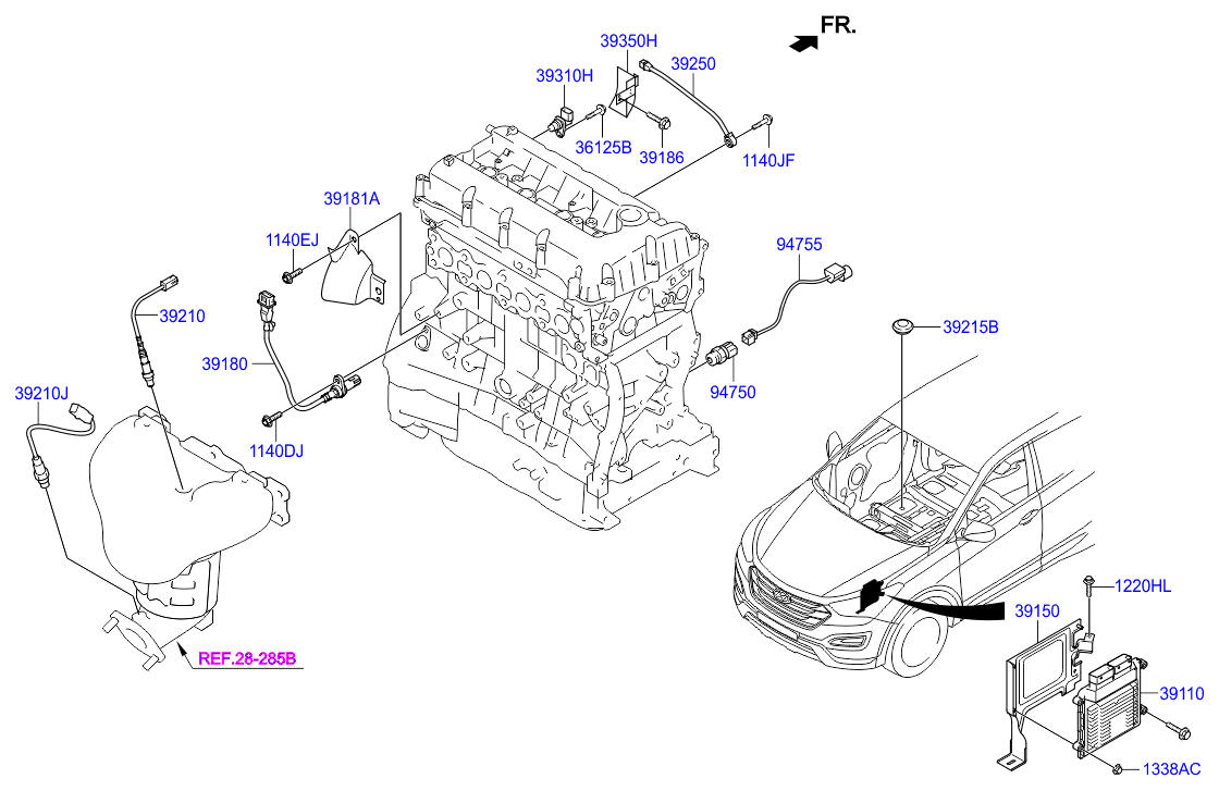 KIA 392102G150 - Sonda lambda parts5.com