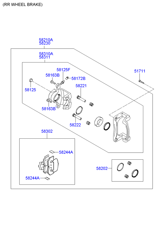 Hyundai 58302-3KA40 - Set placute frana,frana disc parts5.com