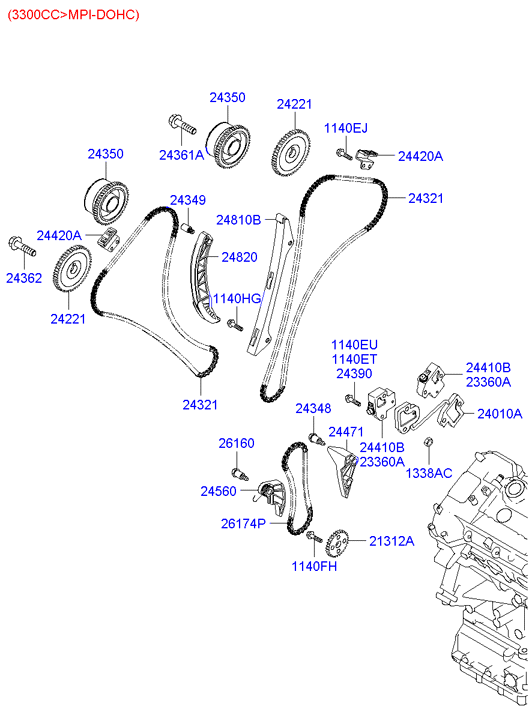 KIA 24350-25000 - Ajustador árbol de levas parts5.com