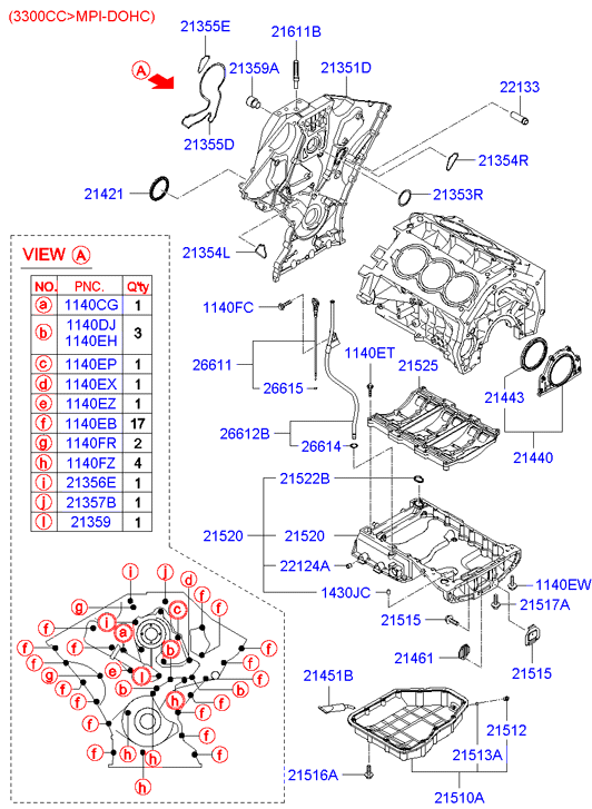 NISSAN 21421-25000 - Simering, arbore cotit parts5.com