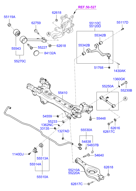 Hyundai 55250-3K700A - Bush of Control / Trailing Arm parts5.com