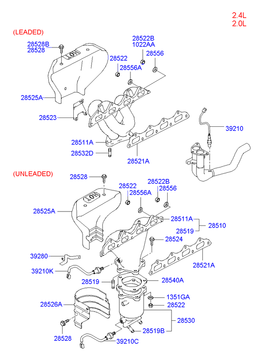 KIA 3921038005 - Sonda Lambda parts5.com