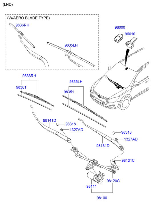 Hyundai 98360 2L000 - Lamela stergator parts5.com