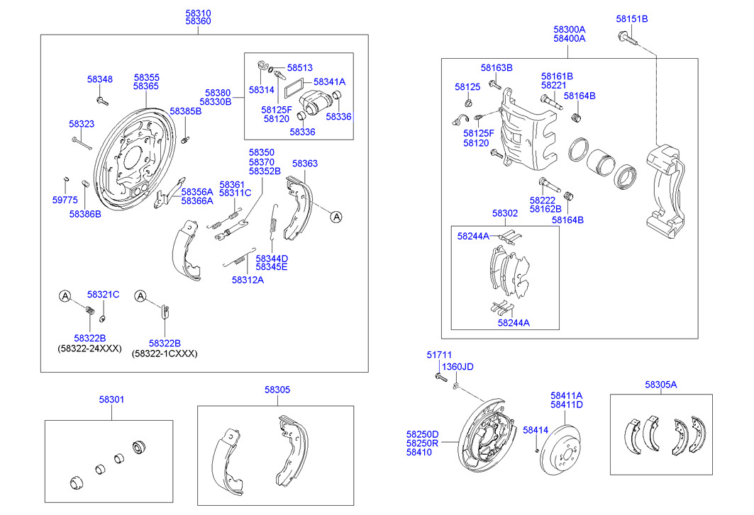 KIA 58350 1CA00 - Set saboti frana parts5.com