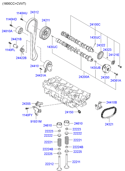 Hyundai 24810-26010 - Deflection / Guide Pulley, timing belt parts5.com
