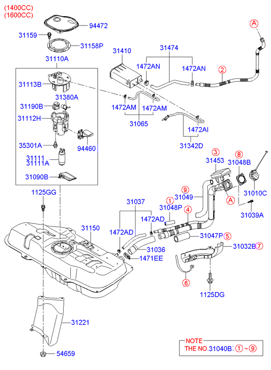 Hyundai 3111125000 - Fuel Pump parts5.com