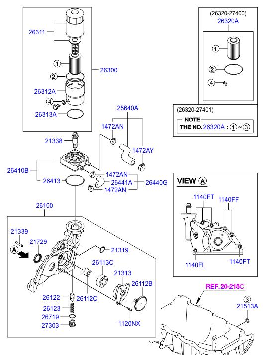 Hyundai 26310-27002 - Filtru ulei parts5.com