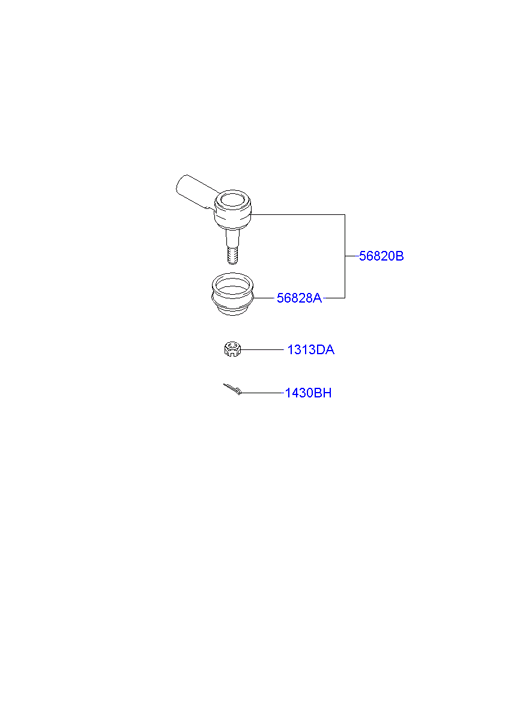 Hyundai 56820-3B000 - Hlava příčného táhla řízení parts5.com