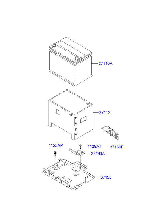 Hyundai 3711026101 - Starter Battery parts5.com