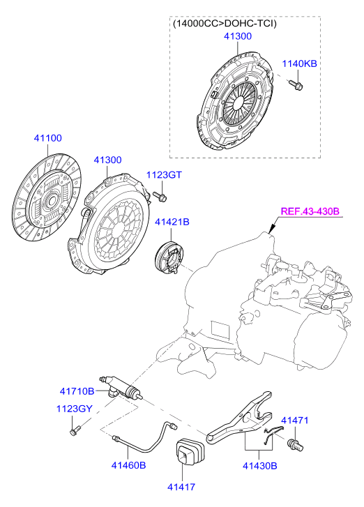 Hyundai 41100-23136 - Lamela sklopke parts5.com