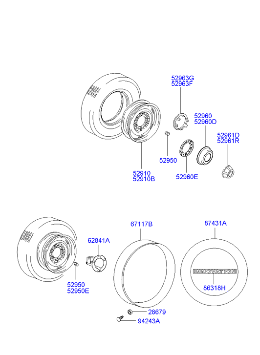 Mitsubishi HB719000 - Radmutter parts5.com