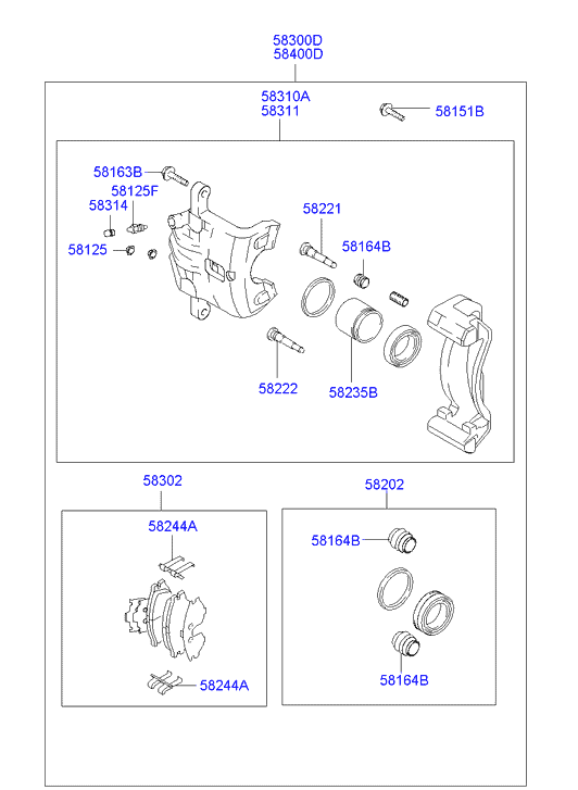 Hyundai 583022EA31 - Set placute frana,frana disc parts5.com