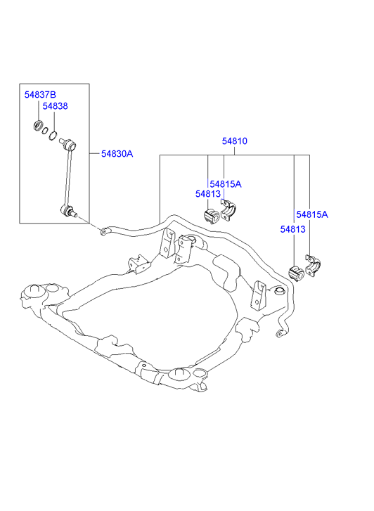 Hyundai (BEIJING) 548302E100 - Brat / bieleta suspensie, stabilizator parts5.com