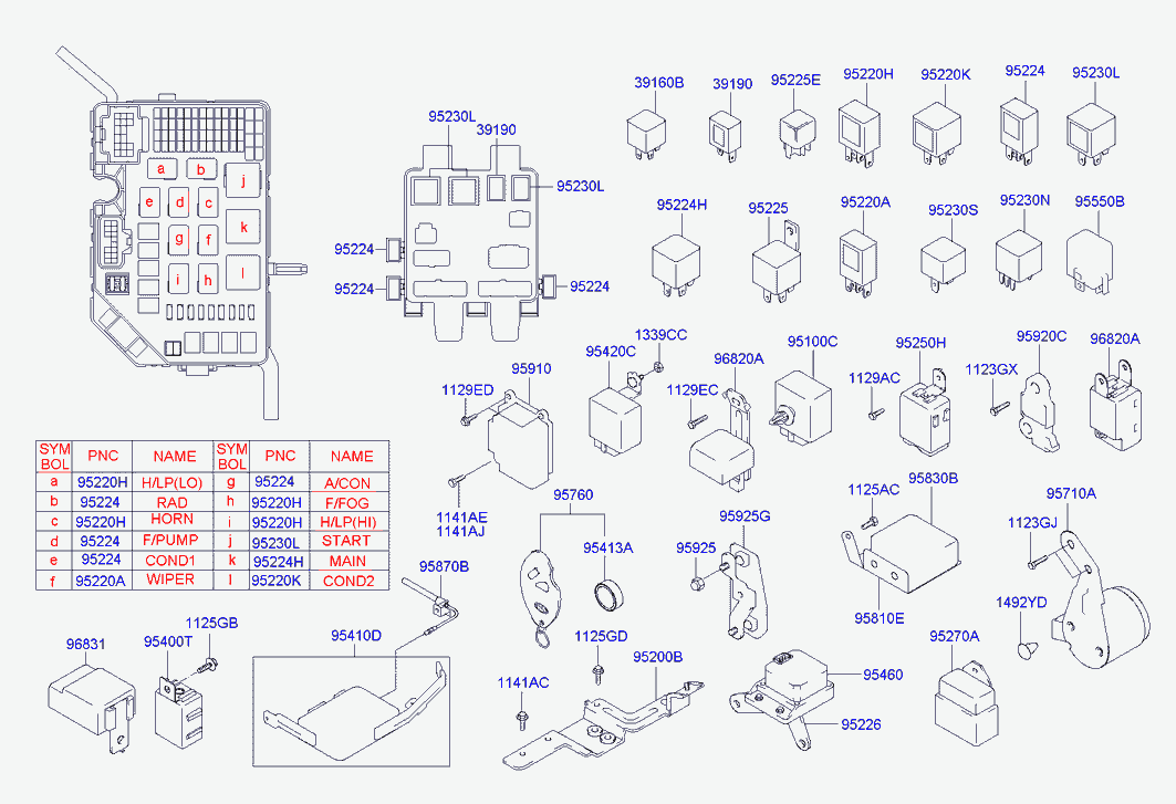 Hyundai 95224-29750 - Ρελέ, φώτα πορείας parts5.com