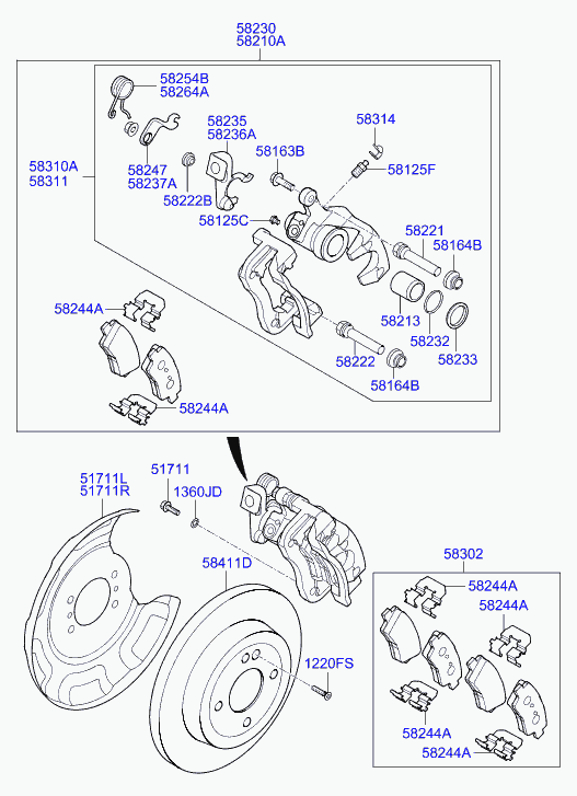 Hyundai 58310-B4A30 - Etrier frana parts5.com