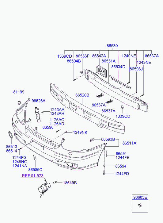 KIA 1864955009 - Крушка с нагреваема жичка, фар за мъгла parts5.com