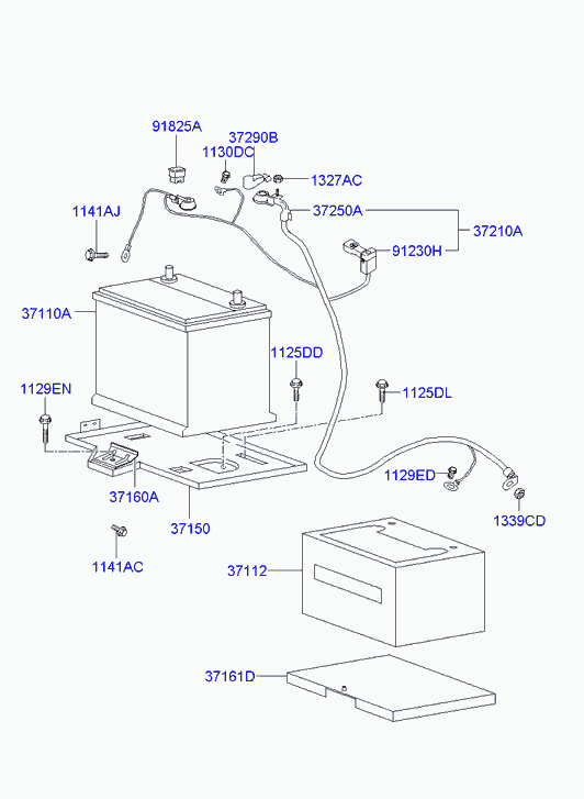 KIA 371101C200 - Marş motoru aküsü parts5.com