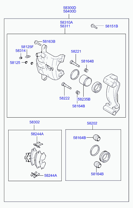 Hyundai 58302-2EA30 - Set placute frana,frana disc parts5.com