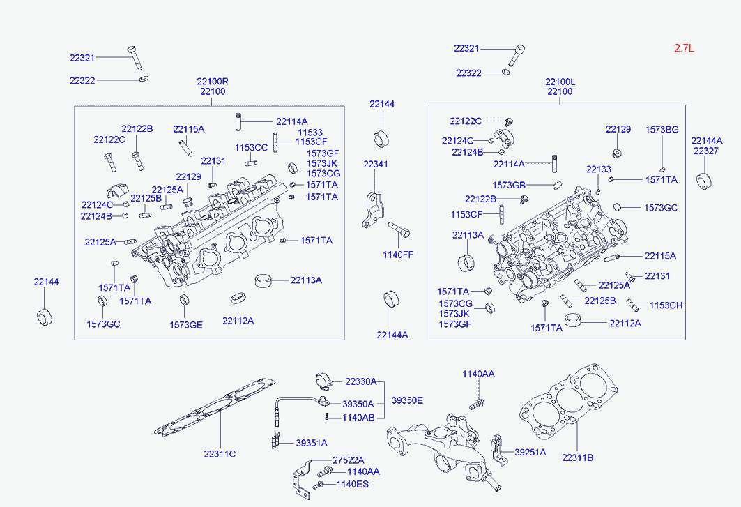 Hyundai 22144-37101 - Shaft Seal, camshaft parts5.com