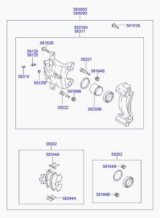 Hyundai 58302-2EA00 - Set placute frana,frana disc parts5.com