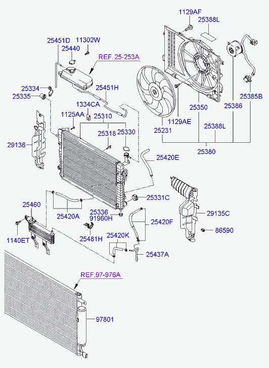 Hyundai 253342E000 - Suport radiator parts5.com