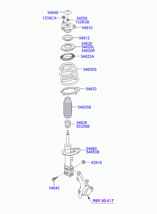 Hyundai 5532627000 - Tolmukaitse komplekt,Amordid parts5.com