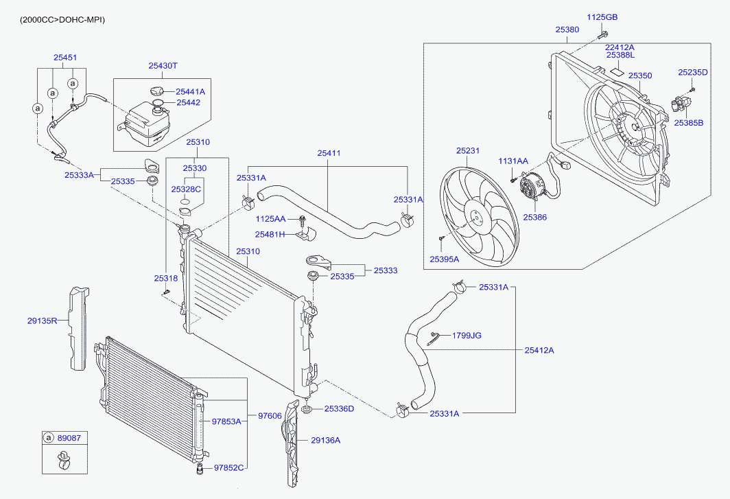 KIA 25330-3Z000 - Zaporni poklopac, hladnjak parts5.com