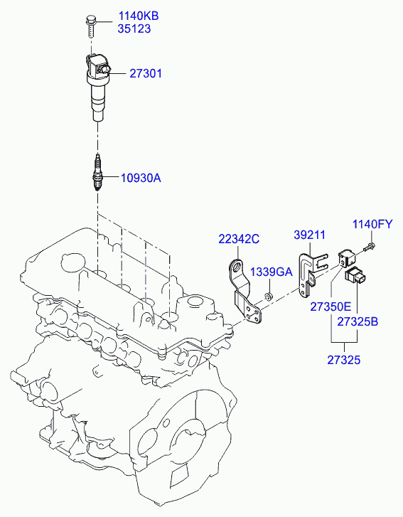 KIA 18846 10060 - Vzigalna svecka parts5.com