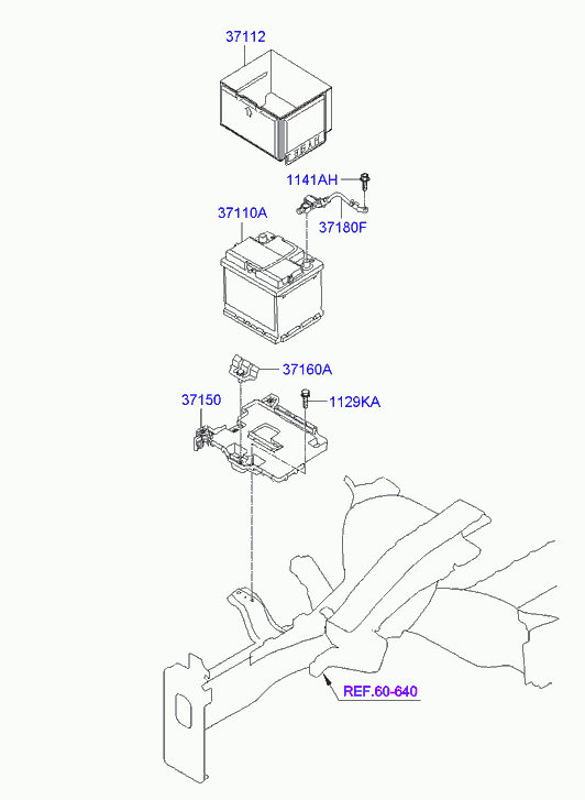 Hyundai 371102V360 - Starter akumulator parts5.com