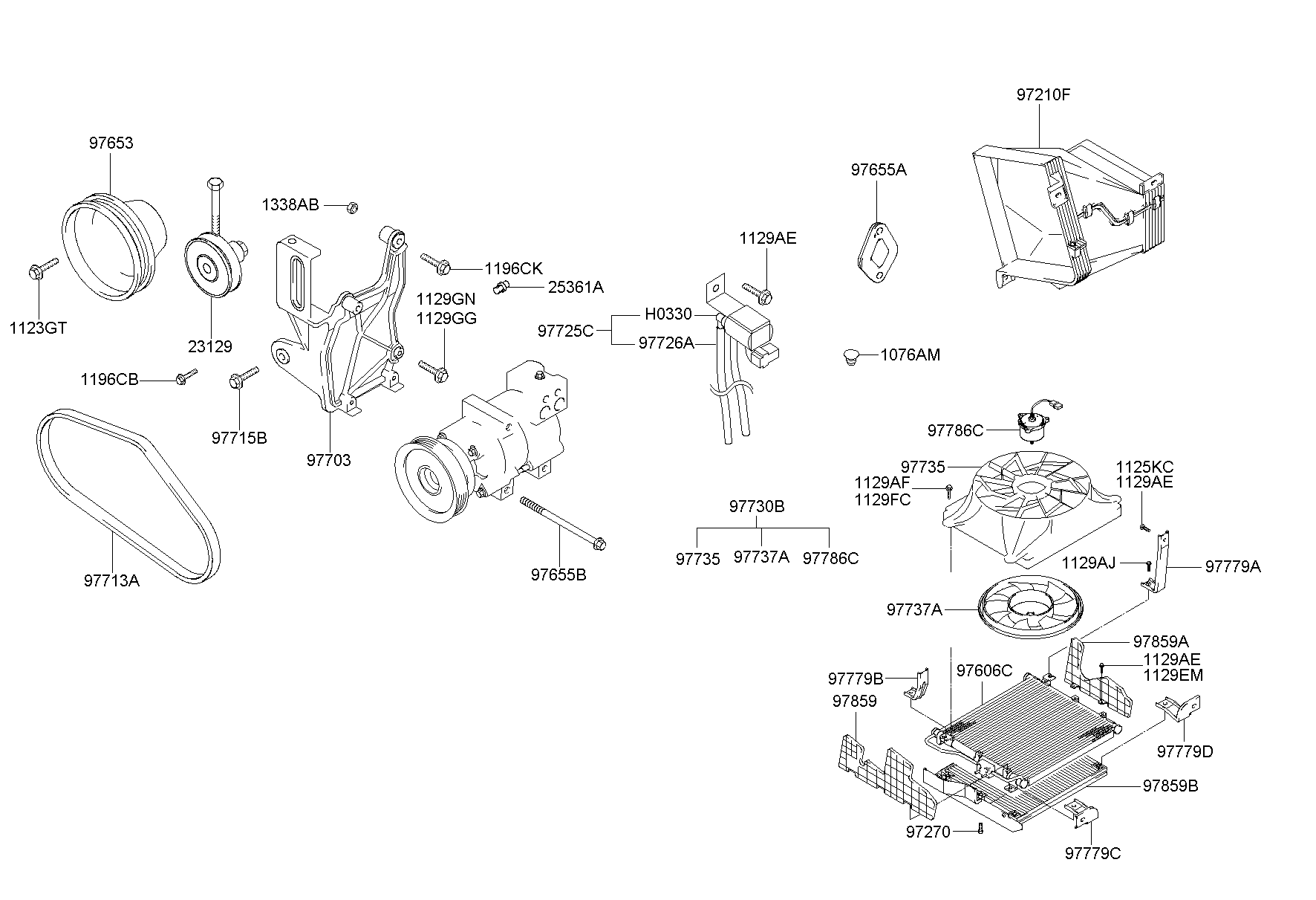 Hyundai 97713 4A010 - Klínový řemen parts5.com