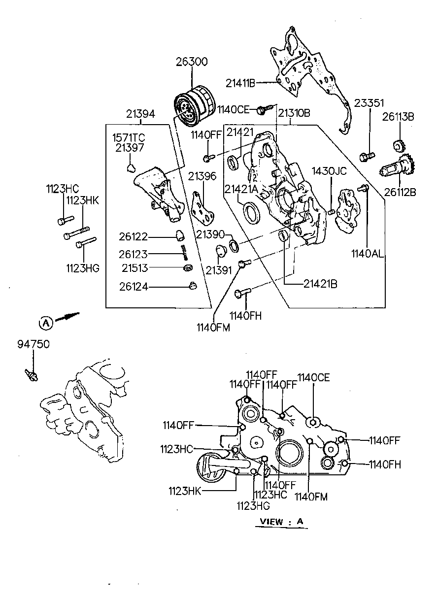 Mitsubishi 2630035056 - Oil Filter parts5.com